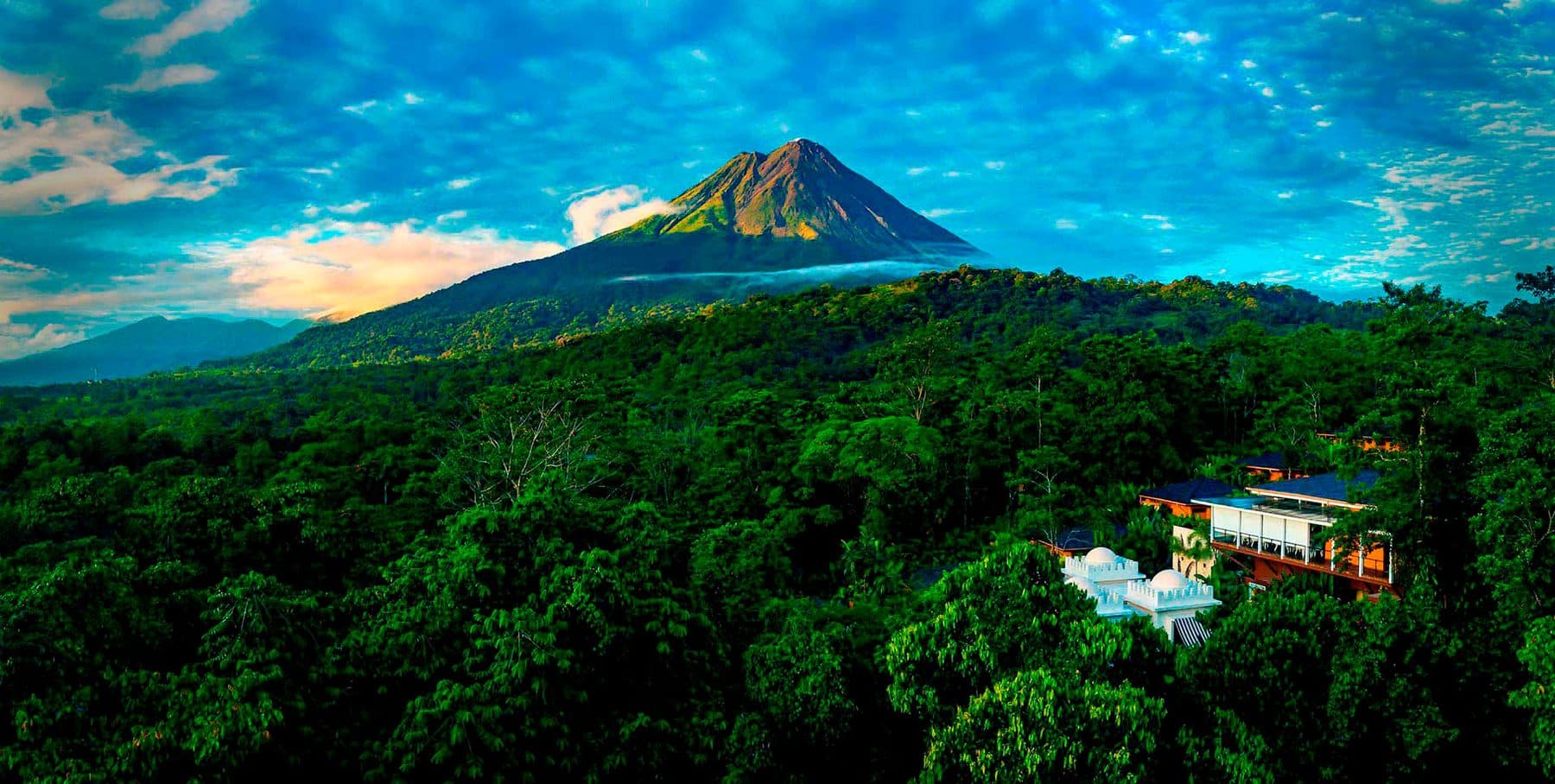 Arenal, over the replanted canopy